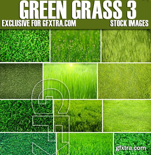 Stock Photos - Green grass 3, 25xJPG