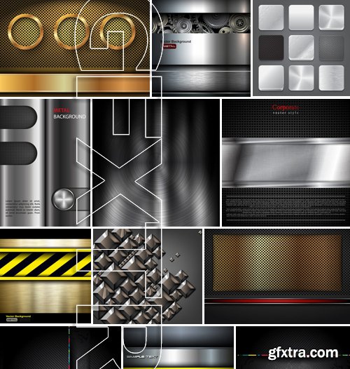 Stock Vectors - Metal background 6, 25xEPS