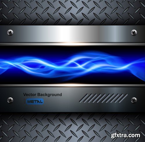 Stock Vectors - Metal background 6, 25xEPS