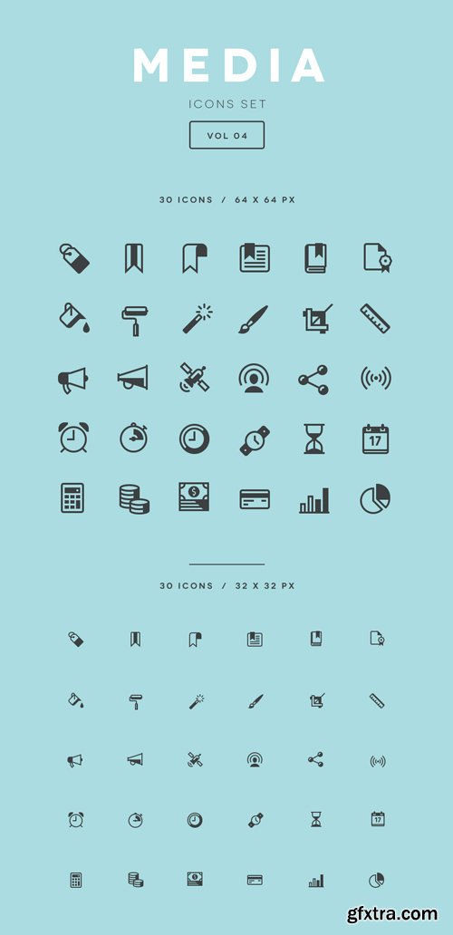 Media Icons Set Vol 4