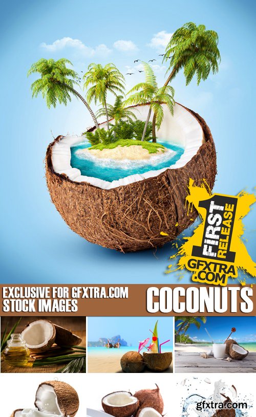 Stock Photos - Coconuts, 25xJPG