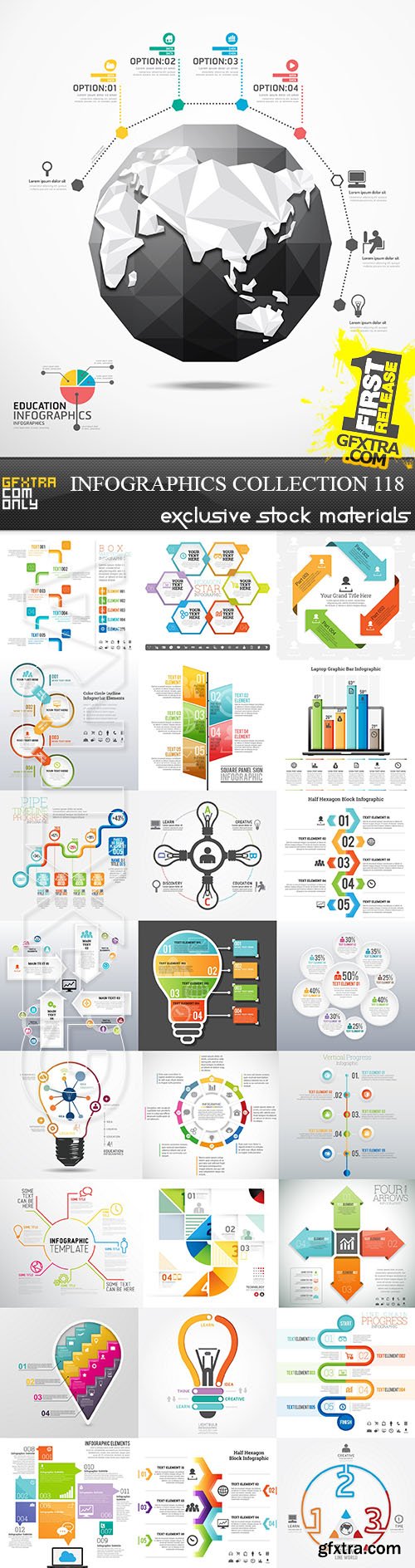 Collection of infographics vol.118, 25xEPS