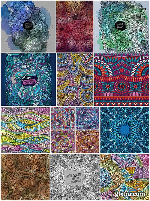 Ethno Abstraction Backgrounds - 25x EPS