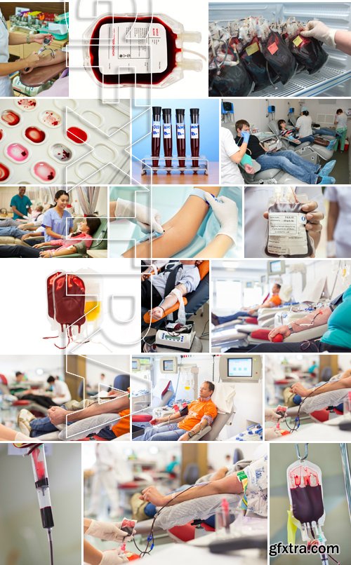 Stock Photos - Blood donor, 25xJPG