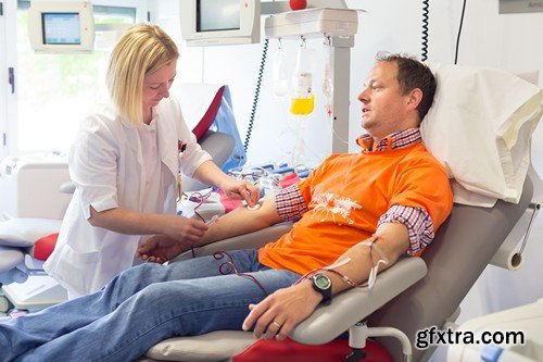 Stock Photos - Blood donor, 25xJPG