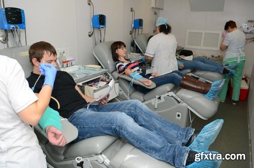 Stock Photos - Blood donor, 25xJPG