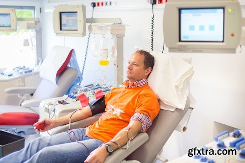 Stock Photos - Blood donor, 25xJPG