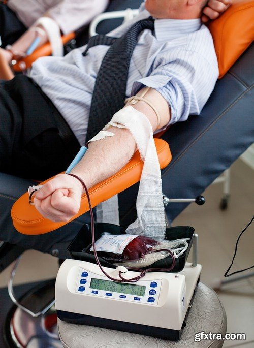 Stock Photos - Blood donor, 25xJPG