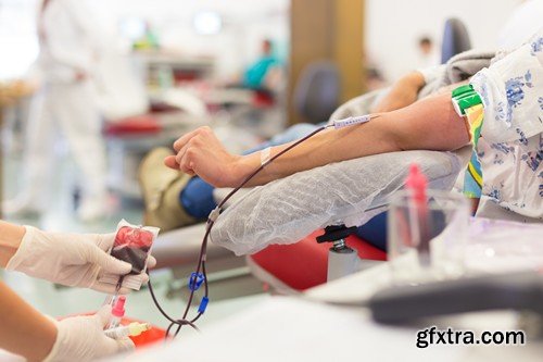 Stock Photos - Blood donor, 25xJPG