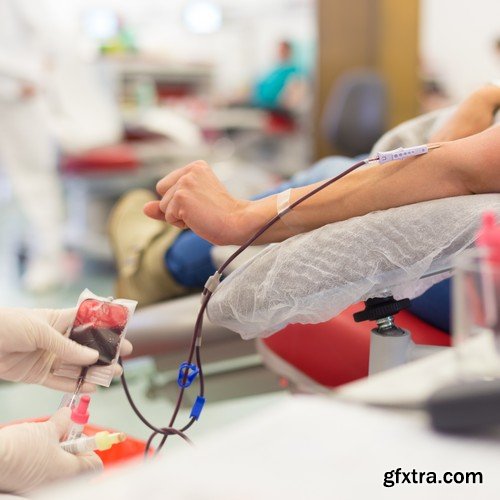 Stock Photos - Blood donor, 25xJPG