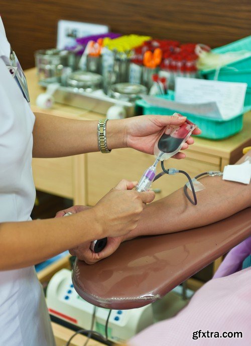 Stock Photos - Blood donor, 25xJPG