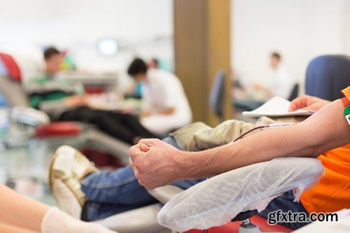 Stock Photos - Blood donor, 25xJPG