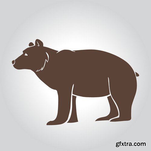 Stock Vectors - Bear 2, 25xEPS