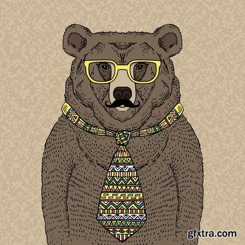 Stock Vectors - Bear 2, 25xEPS