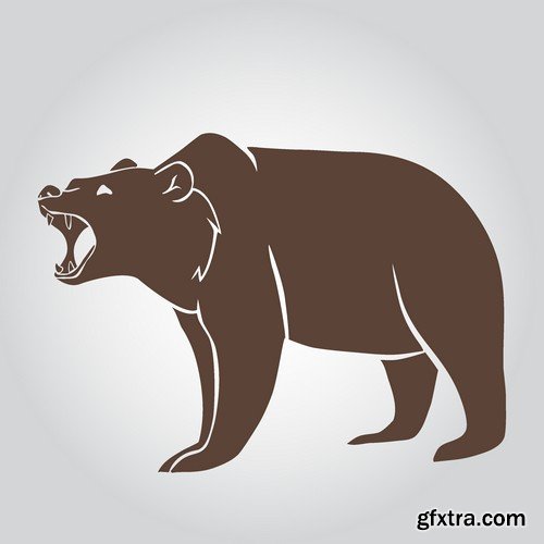 Stock Vectors - Bear 2, 25xEPS