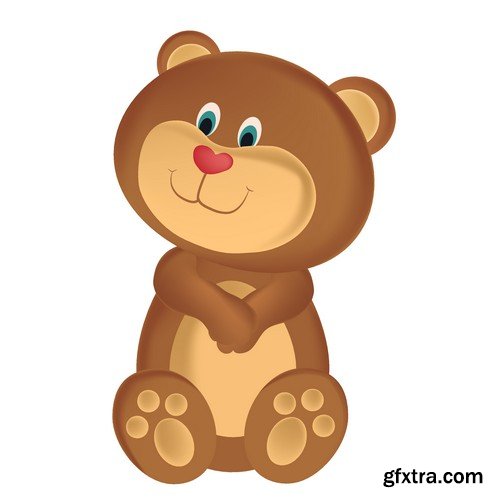 Stock Vectors - Bear 2, 25xEPS