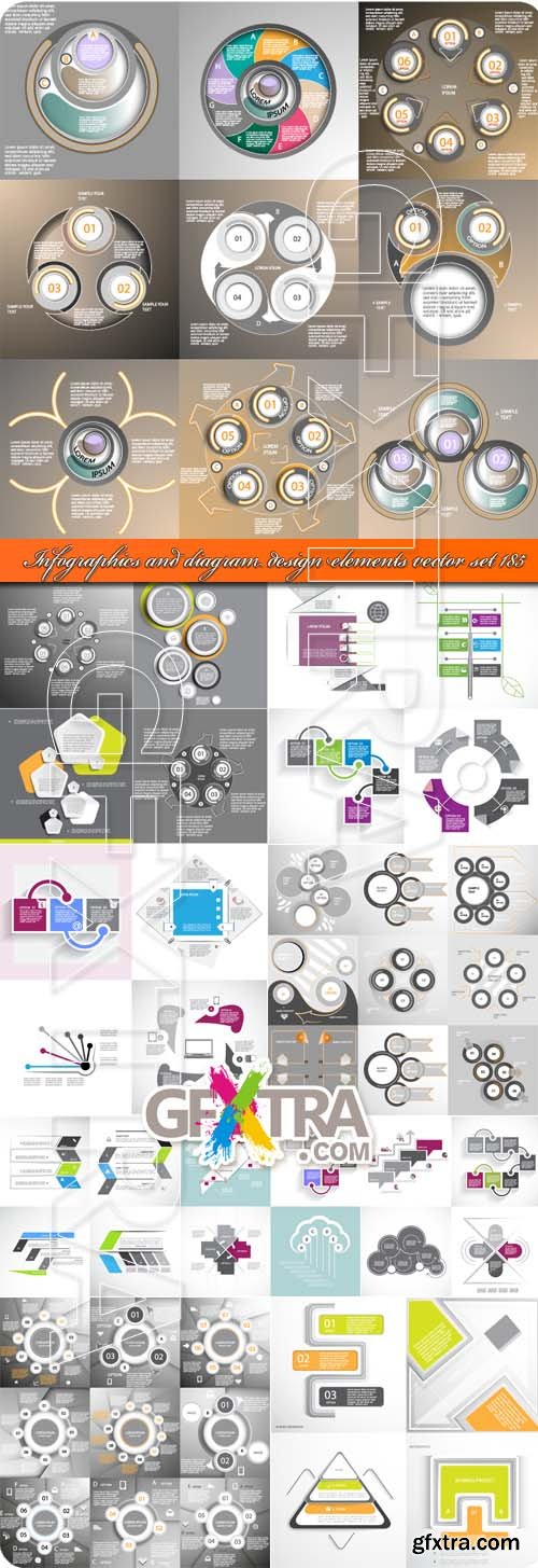 Infographics and diagram design elements vector set 185