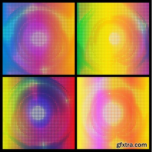 Stock Vectors - Pixel background, 25xEPS