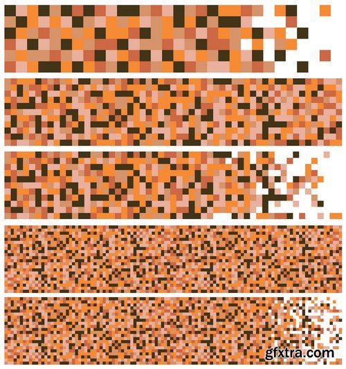 Stock Vectors - Pixel background, 25xEPS