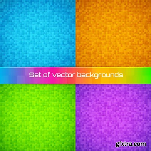 Stock Vectors - Pixel background, 25xEPS