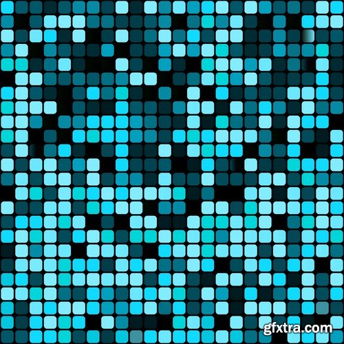 Stock Vectors - Pixel background, 25xEPS