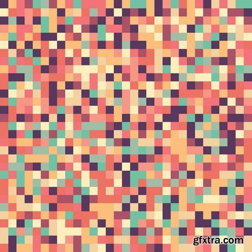 Stock Vectors - Pixel background, 25xEPS