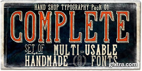 Hand Shop Pack Font Family - 14 Font $546