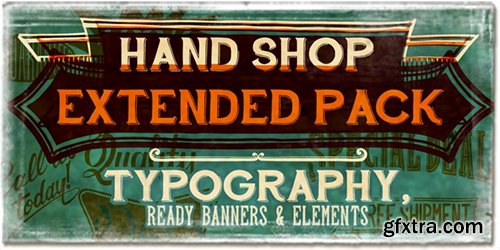 Hand Shop Pack Font Family - 14 Font $546