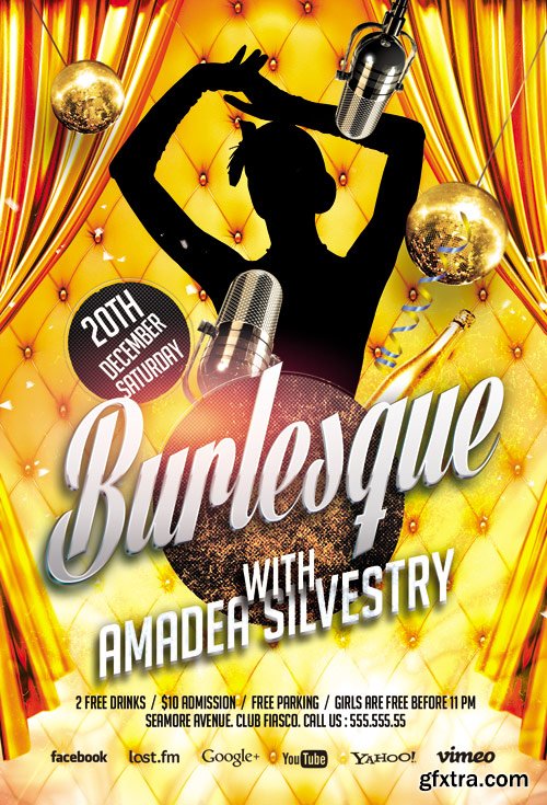 Burlesque Party Flyer Template