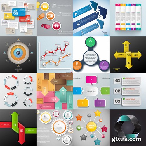 Infographics Design Elements#37 - 25 Vector