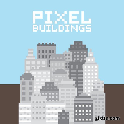 Stock Vectors - Pixel art, 25xEPS