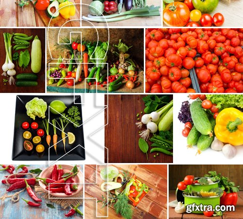 Stock Photos - Fresh vegetables, 25xJPG