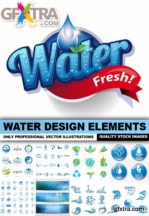 Water Design Elements - 25 Vector