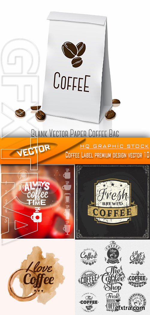 Stock Vector - Coffee Label premium design vector 10