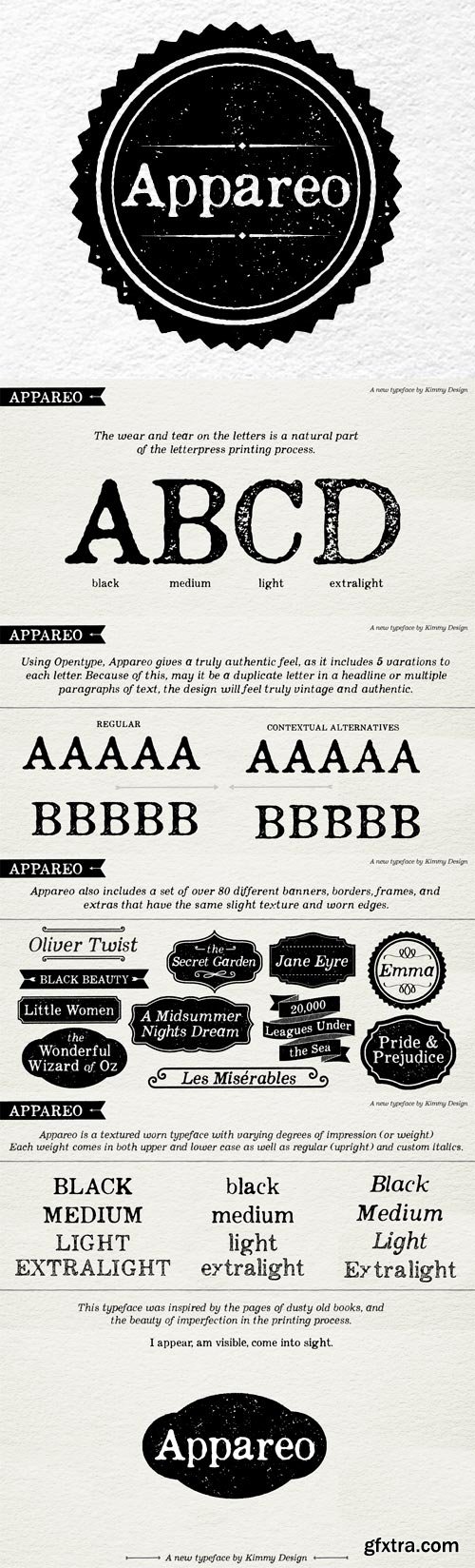 Appareo Font Family - 9 Fonts for $70