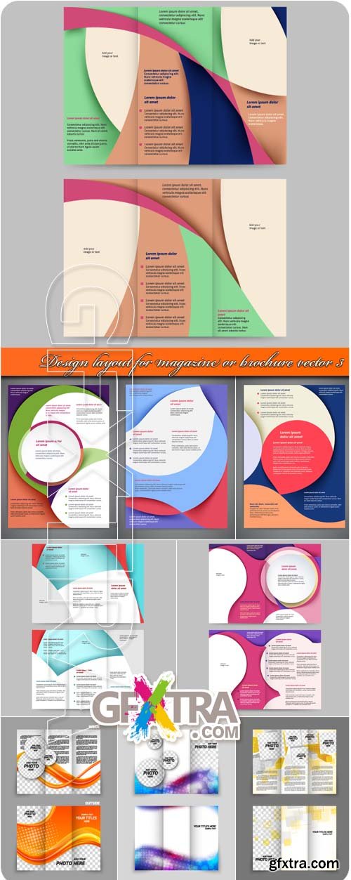 Stock Vector - Design layout for magazine or brochure vector 3