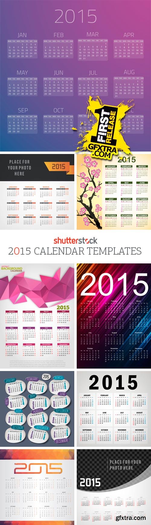 Amazing SS - 2015 Calendar Templates, 25xEPS