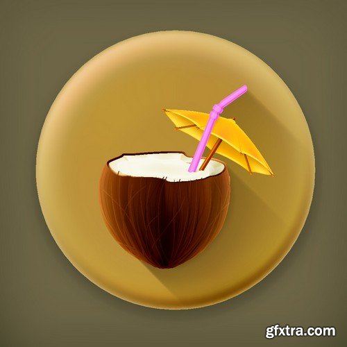 Stock Vectors - Coconuts 2