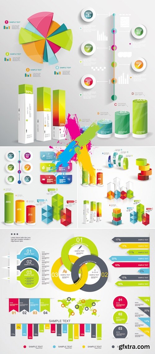 Color Infographic Elements Vector 2