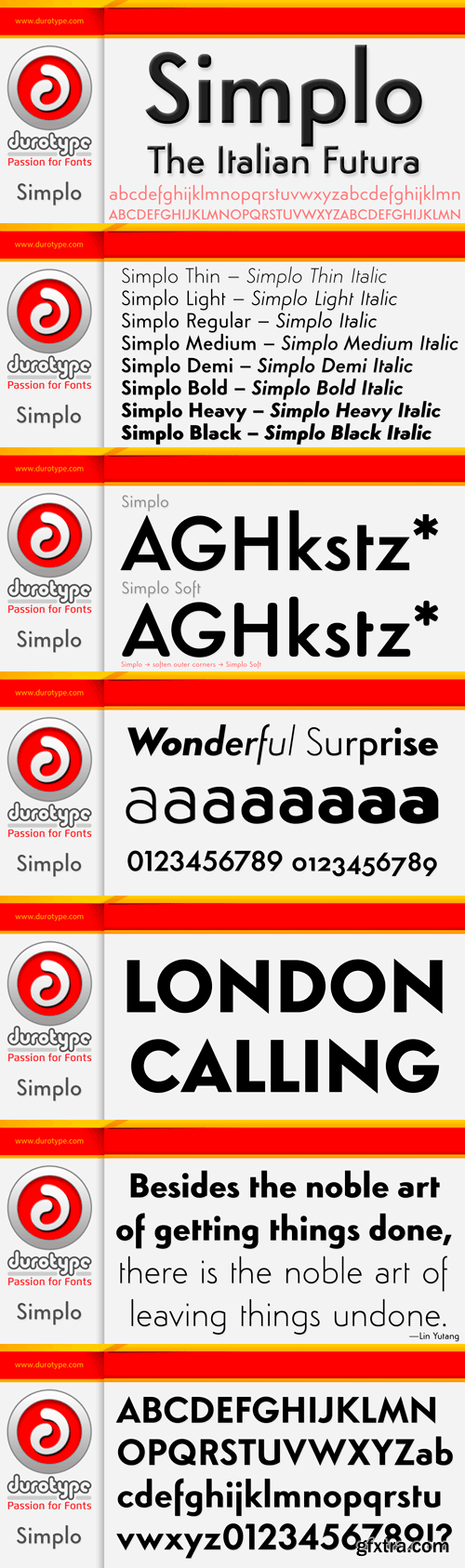Simplo Font Family - 16 Fonts for $279