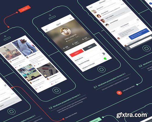 Wireframe App Presentation Mockup