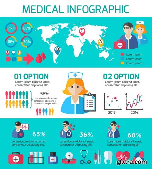 Stock Vectors - Medical Infographic 7, 25xEPS