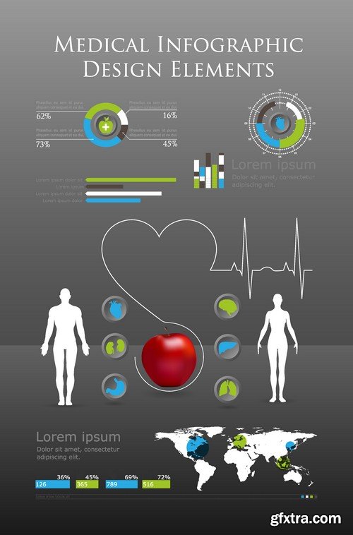 Stock Vectors - Medical Infographic 7, 25xEPS