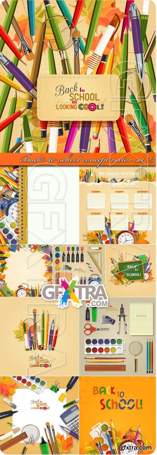 Stock Vector - Back to school concept vector set 23