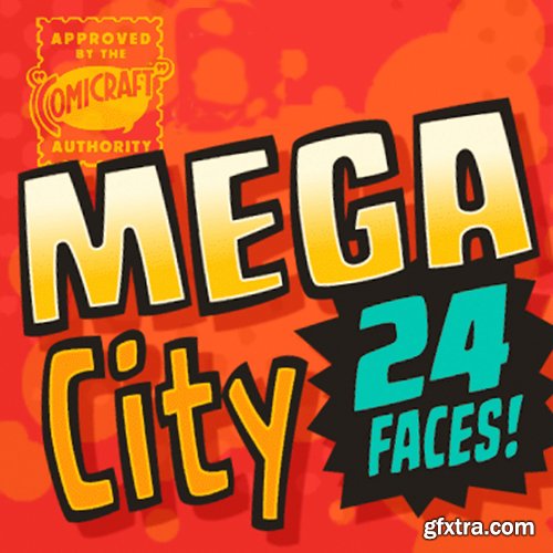 Mega City Font Family - 24 Fonts $79