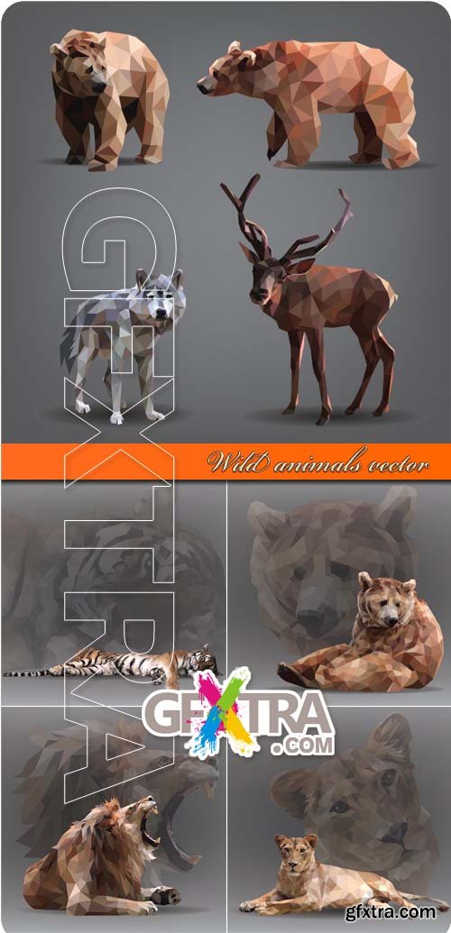 Wild animals vector