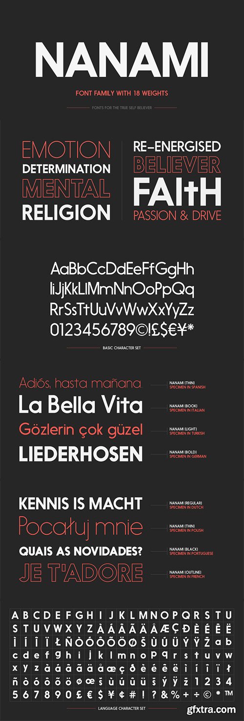 Nanami Font Family - 18 Fonts $337