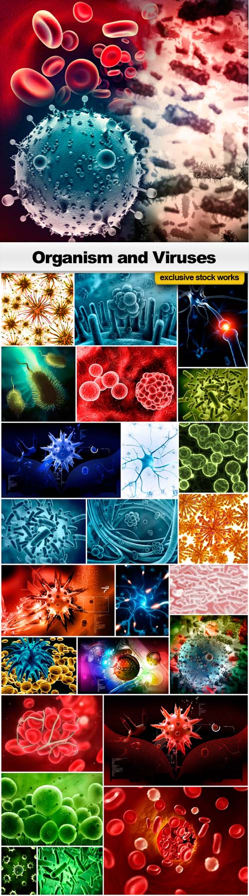 Organism and viruses - 25x JPEGs