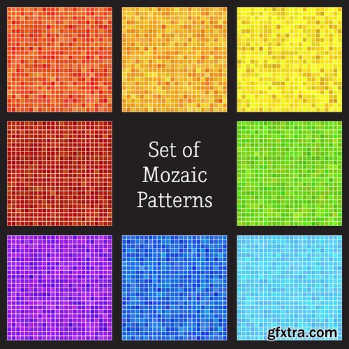 Stock Vectors - Mosaic Background, 25xEPS