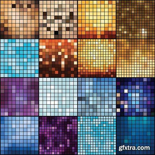 Stock Vectors - Mosaic Background, 25xEPS